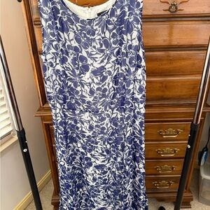 Kasper purple and White Floral Maxi Dress